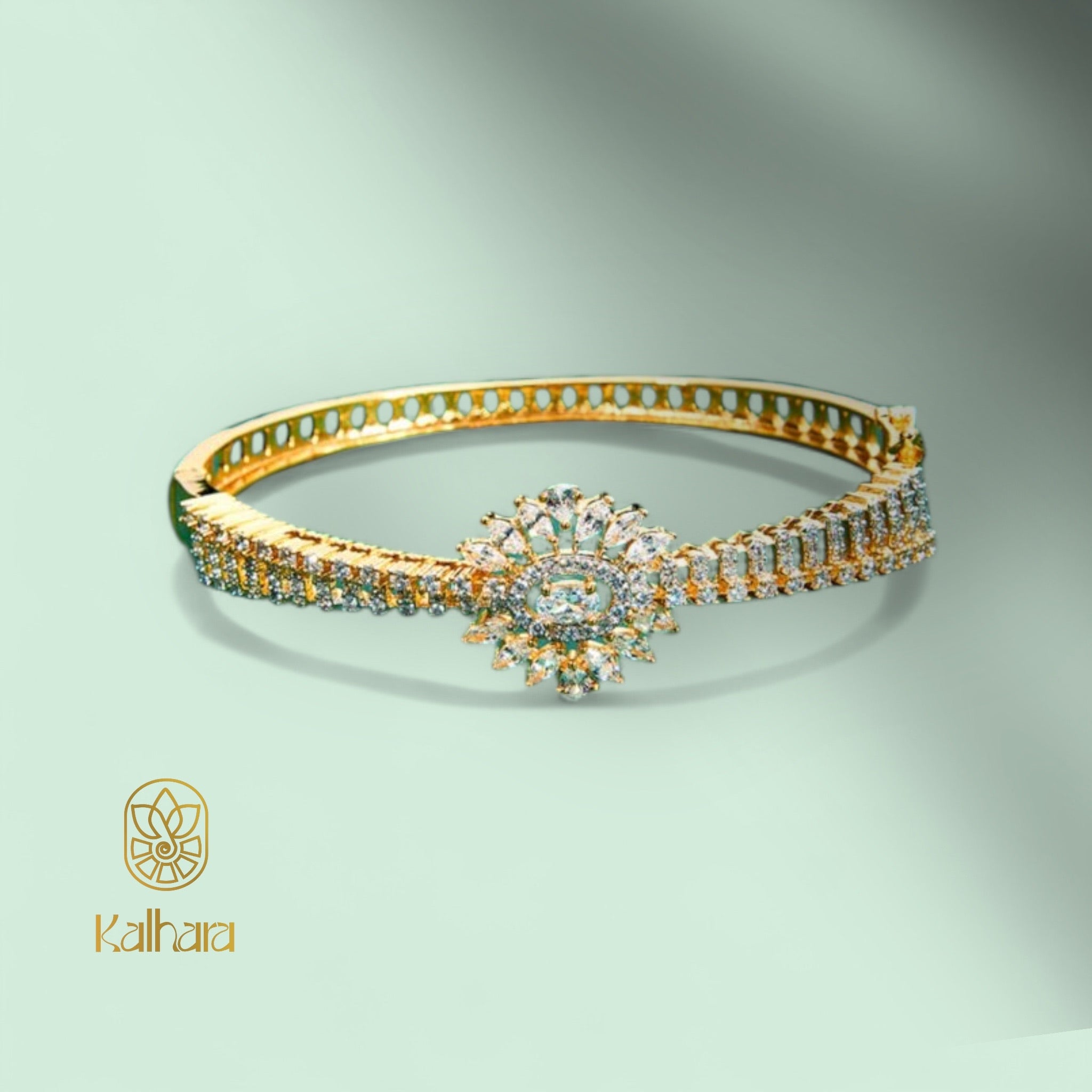 White Stone Flower Bracelet